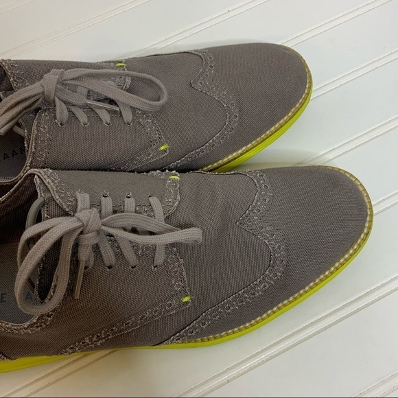 COLE HAAN LUNARGRAND GREY SUEDE OXFORD SHOES 396 main image 5